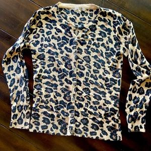 Leopard Button-Up Cardigan